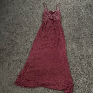 Mauve Pink Maxi Slip Dress
